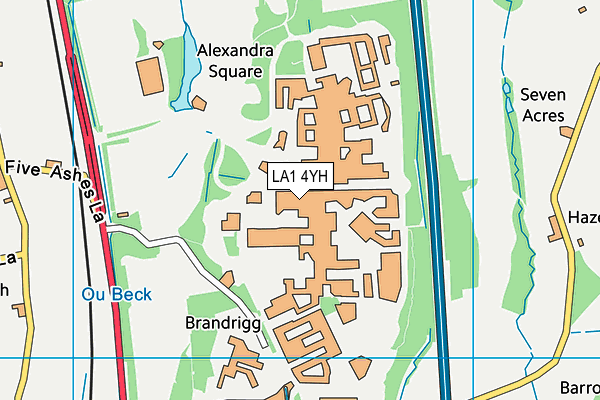 LA1 4YH map - OS VectorMap District (Ordnance Survey)
