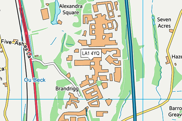 LA1 4YQ map - OS VectorMap District (Ordnance Survey)