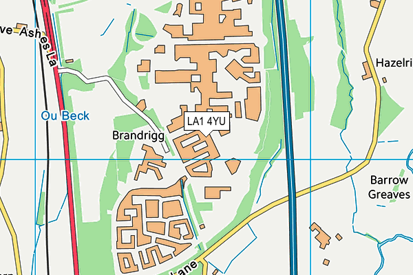 LA1 4YU map - OS VectorMap District (Ordnance Survey)