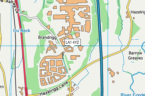 LA1 4YZ map - OS VectorMap District (Ordnance Survey)