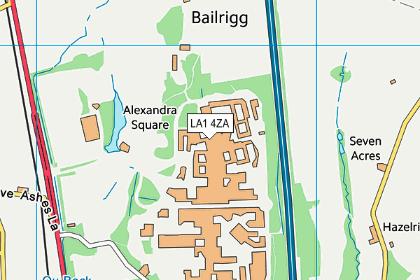 LA1 4ZA map - OS VectorMap District (Ordnance Survey)