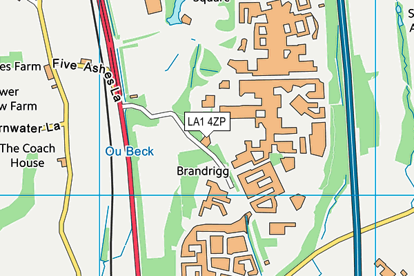 LA1 4ZP map - OS VectorMap District (Ordnance Survey)