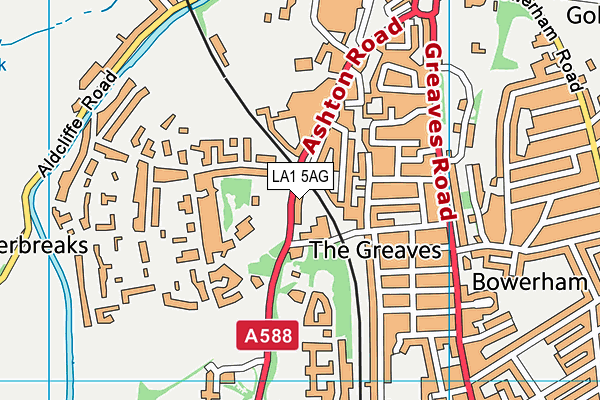 LA1 5AG map - OS VectorMap District (Ordnance Survey)