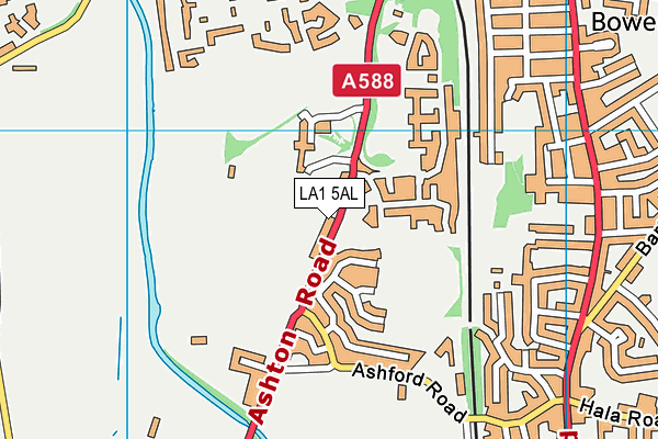 LA1 5AL map - OS VectorMap District (Ordnance Survey)