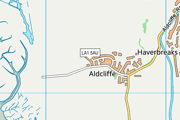 LA1 5AU map - OS VectorMap District (Ordnance Survey)