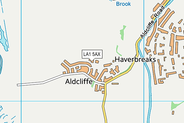LA1 5AX map - OS VectorMap District (Ordnance Survey)