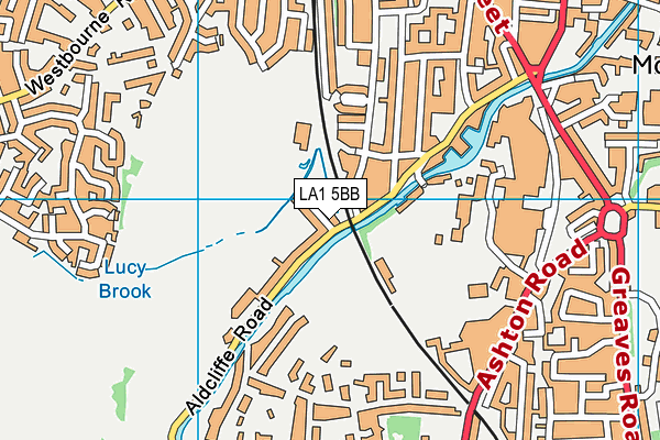 LA1 5BB map - OS VectorMap District (Ordnance Survey)