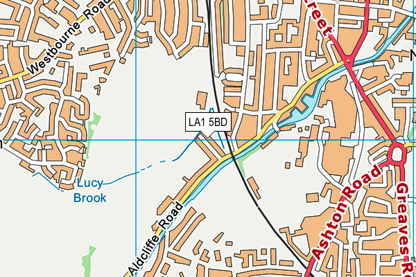 LA1 5BD map - OS VectorMap District (Ordnance Survey)