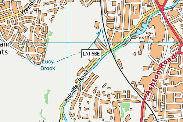 LA1 5BE map - OS VectorMap District (Ordnance Survey)