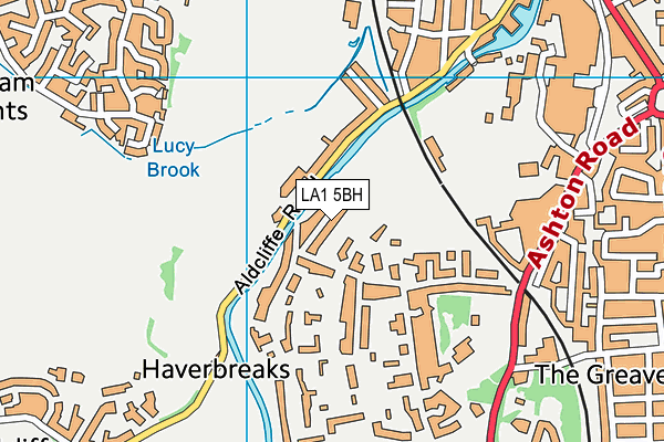 LA1 5BH map - OS VectorMap District (Ordnance Survey)
