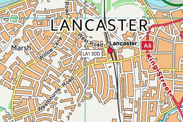 LA1 5DD map - OS VectorMap District (Ordnance Survey)