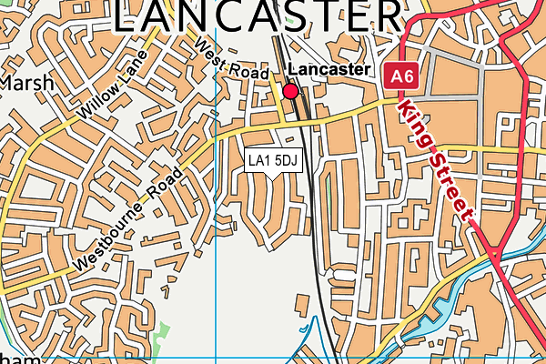 LA1 5DJ map - OS VectorMap District (Ordnance Survey)