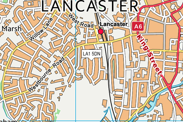 LA1 5DN map - OS VectorMap District (Ordnance Survey)