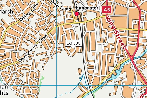 LA1 5DQ map - OS VectorMap District (Ordnance Survey)