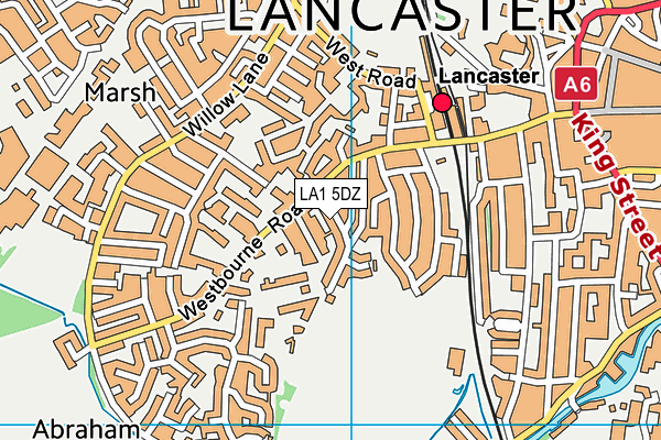 LA1 5DZ map - OS VectorMap District (Ordnance Survey)