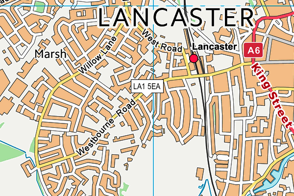 LA1 5EA map - OS VectorMap District (Ordnance Survey)