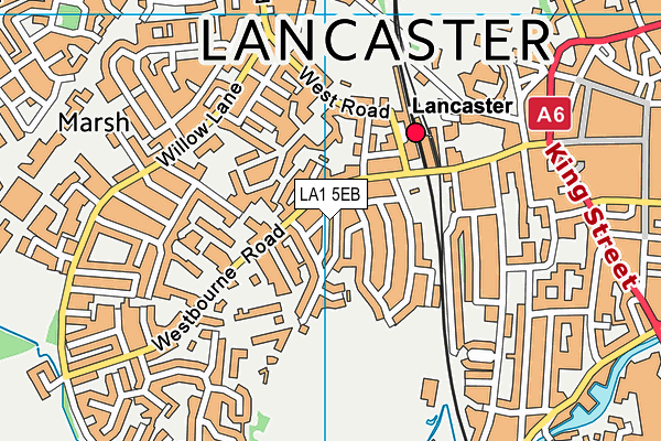 LA1 5EB map - OS VectorMap District (Ordnance Survey)