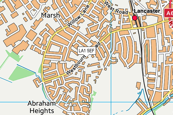 LA1 5EF map - OS VectorMap District (Ordnance Survey)