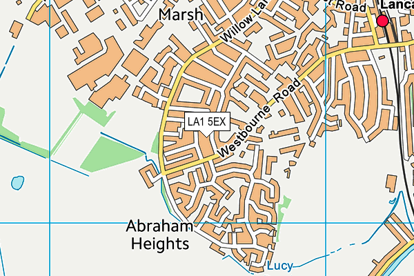 LA1 5EX map - OS VectorMap District (Ordnance Survey)