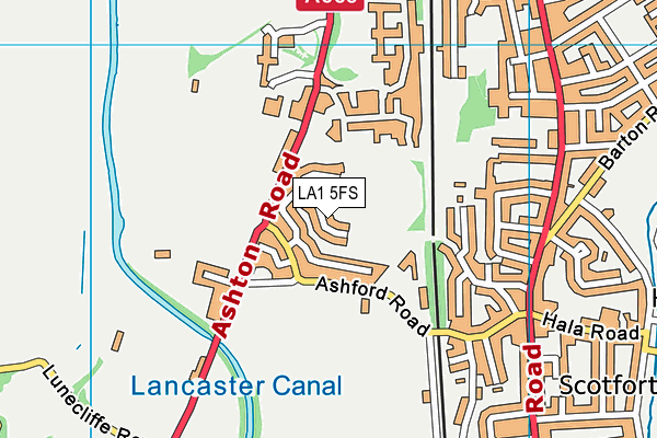 LA1 5FS map - OS VectorMap District (Ordnance Survey)