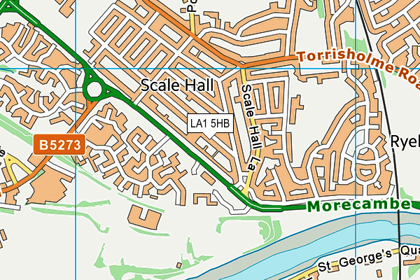 LA1 5HB map - OS VectorMap District (Ordnance Survey)