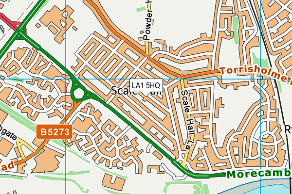 LA1 5HQ map - OS VectorMap District (Ordnance Survey)