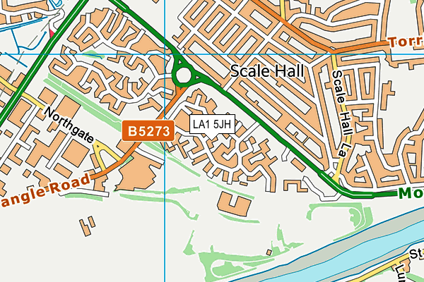 LA1 5JH map - OS VectorMap District (Ordnance Survey)