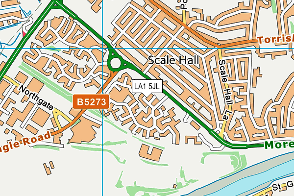 LA1 5JL map - OS VectorMap District (Ordnance Survey)