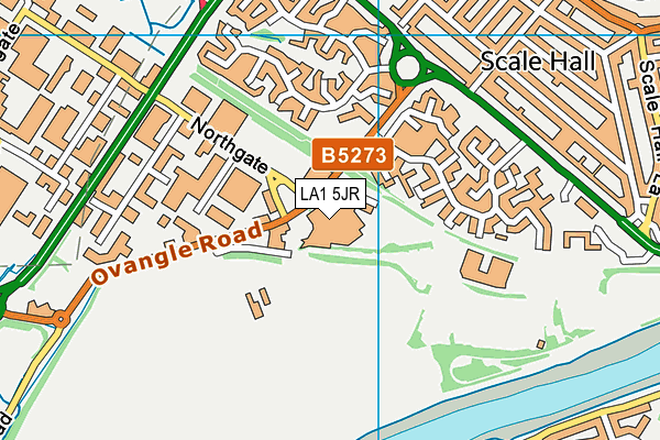 LA1 5JR map - OS VectorMap District (Ordnance Survey)