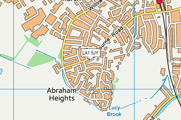 LA1 5JY map - OS VectorMap District (Ordnance Survey)