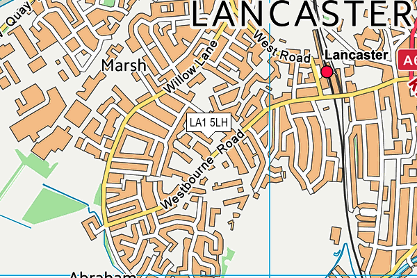 LA1 5LH map - OS VectorMap District (Ordnance Survey)