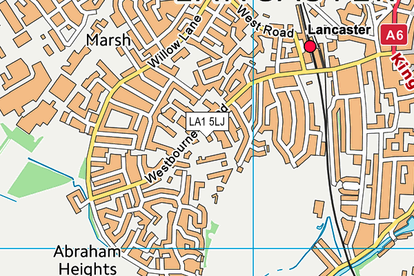 LA1 5LJ map - OS VectorMap District (Ordnance Survey)