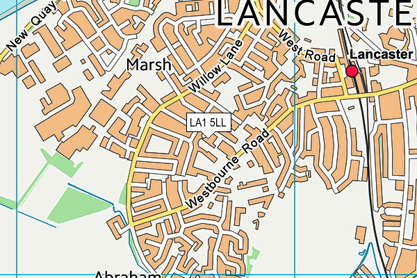 LA1 5LL map - OS VectorMap District (Ordnance Survey)