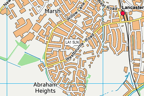 LA1 5LN map - OS VectorMap District (Ordnance Survey)