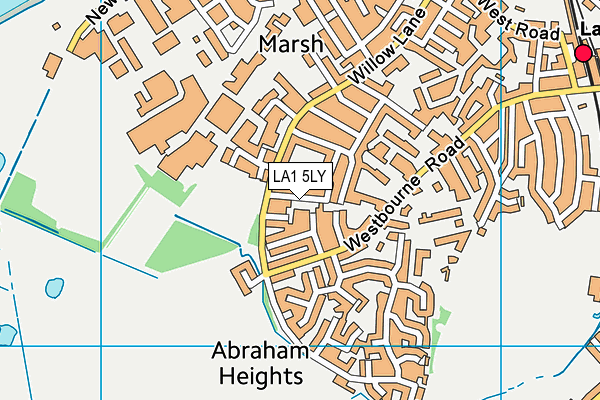 LA1 5LY map - OS VectorMap District (Ordnance Survey)