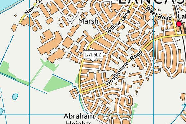 LA1 5LZ map - OS VectorMap District (Ordnance Survey)