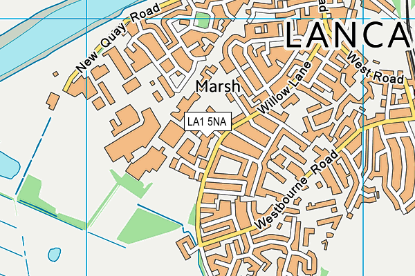 LA1 5NA map - OS VectorMap District (Ordnance Survey)