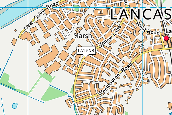 LA1 5NB map - OS VectorMap District (Ordnance Survey)