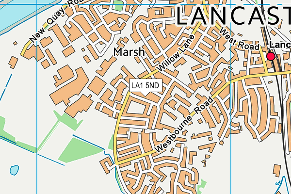 LA1 5ND map - OS VectorMap District (Ordnance Survey)