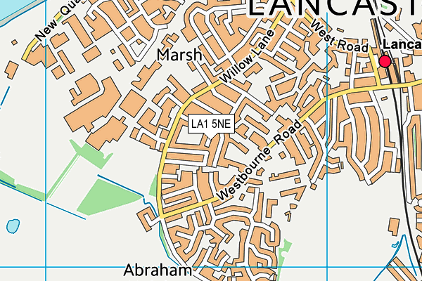 LA1 5NE map - OS VectorMap District (Ordnance Survey)