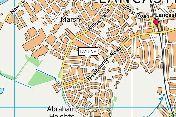 LA1 5NF map - OS VectorMap District (Ordnance Survey)