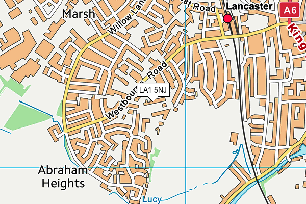 LA1 5NJ map - OS VectorMap District (Ordnance Survey)