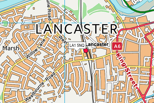 LA1 5NQ map - OS VectorMap District (Ordnance Survey)