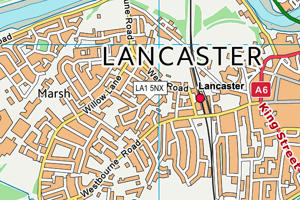 LA1 5NX map - OS VectorMap District (Ordnance Survey)