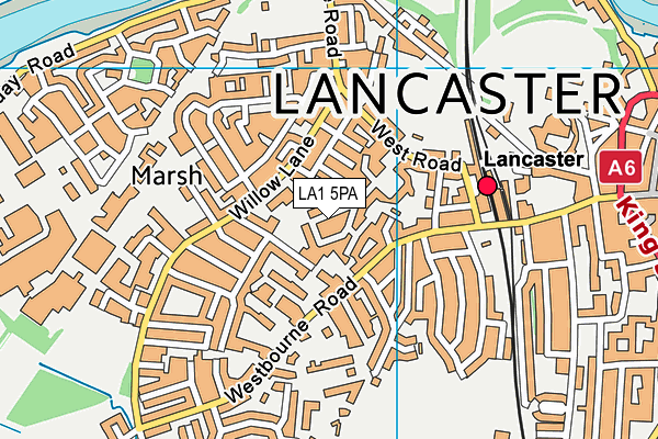 LA1 5PA map - OS VectorMap District (Ordnance Survey)
