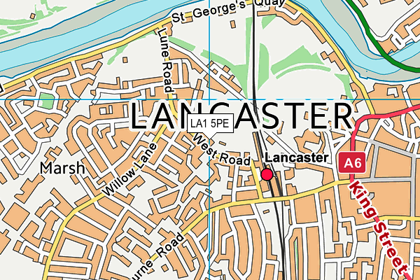 LA1 5PE map - OS VectorMap District (Ordnance Survey)