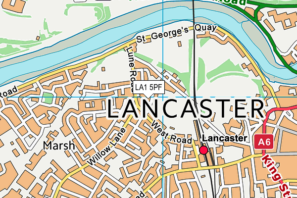 LA1 5PF map - OS VectorMap District (Ordnance Survey)