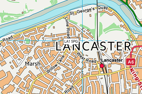 LA1 5PG map - OS VectorMap District (Ordnance Survey)
