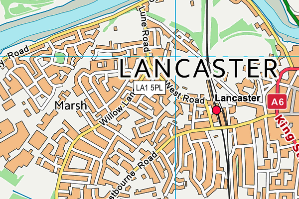 LA1 5PL map - OS VectorMap District (Ordnance Survey)