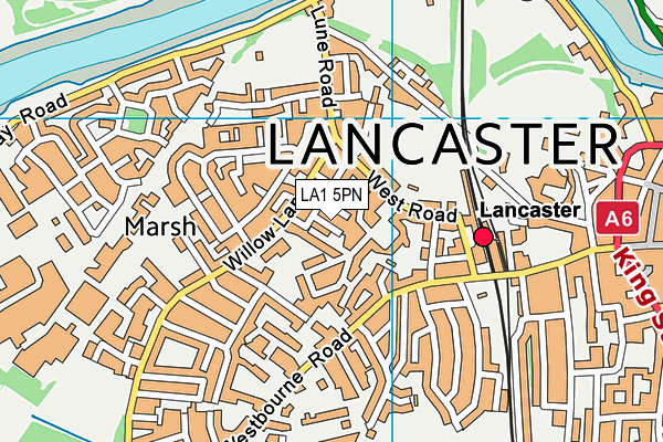 LA1 5PN map - OS VectorMap District (Ordnance Survey)